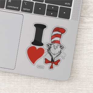 Sticker Dr Seuss Valentine  J'entends le chat dans le Casq