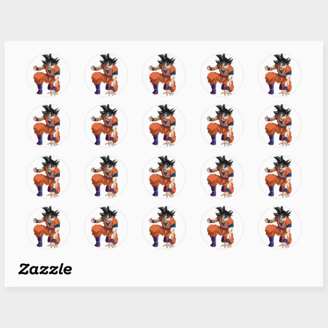 Sticker Dragon Ball Fanart - Vibes de puissance An (Feuille)