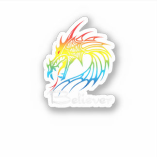 Sticker Dragon Believer Imagine This Gift For Dragon Fans