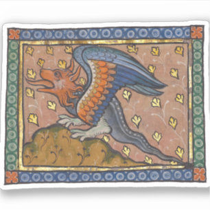 Sticker Dragon Bestiaire Médiéval c. 1270
