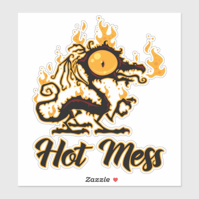 Sticker Dragon Crise Mess Hot Mess (Feuille)