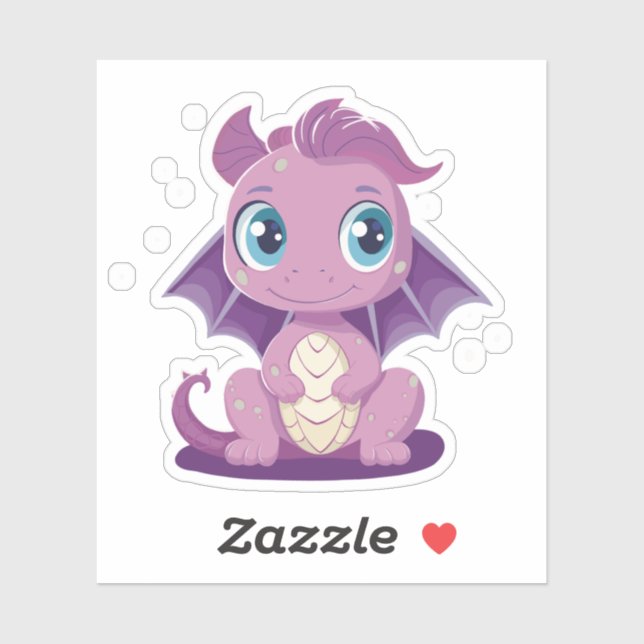 Sticker Dragon de Cute kawaii (Feuille)
