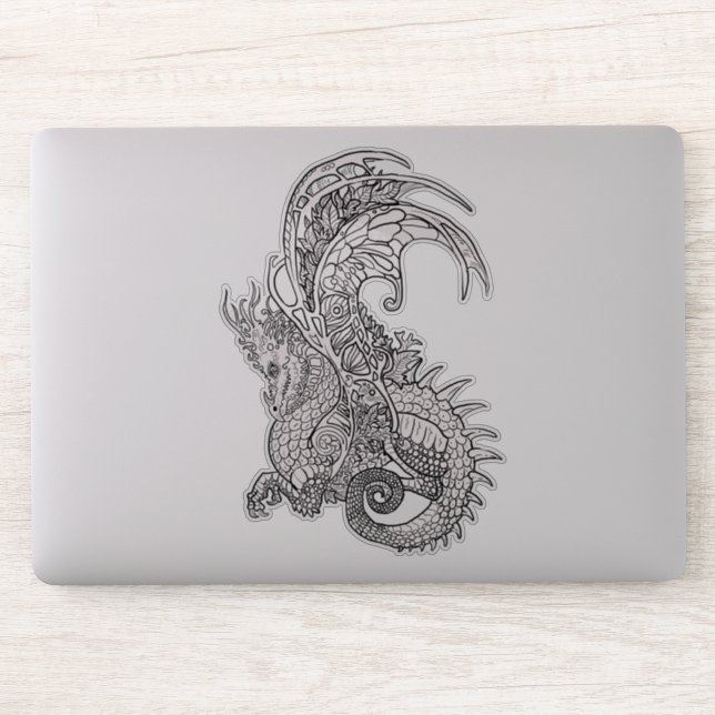 Sticker Dragon de style Art Nouveau (Ordinateur)