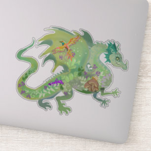 Sticker Dragon forestier enchanté