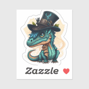 Sticker Dragon mignon au chapeau