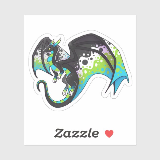 Sticker Dragon Quoisexuel Pride (Feuille)