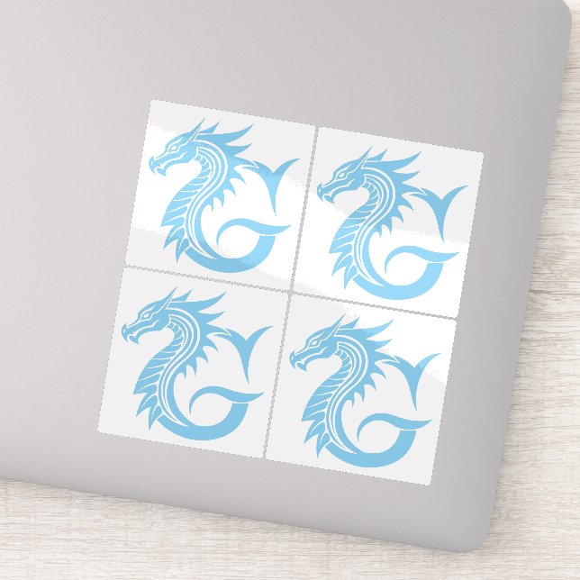 Sticker Dragon Styled Letter G, Dragon Alphabet, Monogram (Détail)