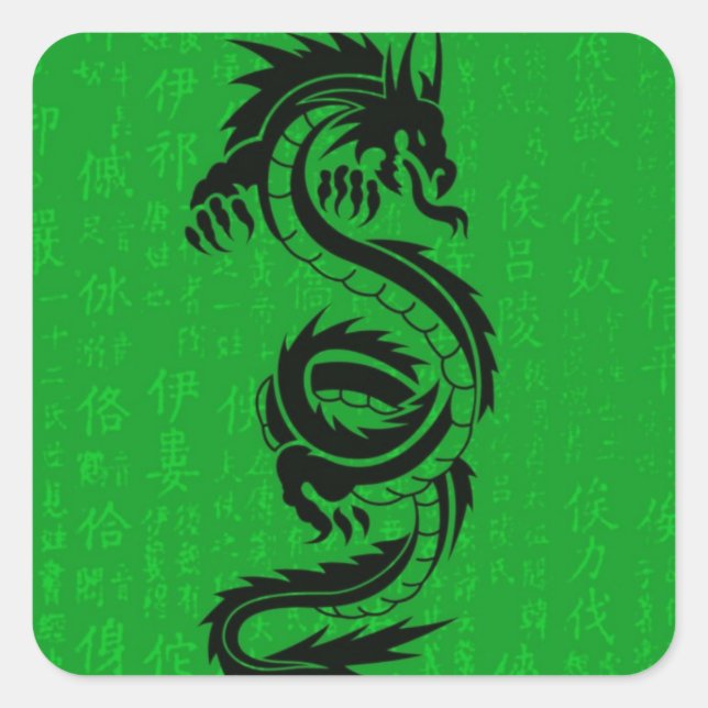 Sticker Dragon Vert (Devant)
