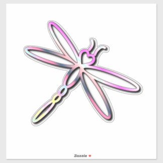 Sticker Dragonfly avec tête cardiaque