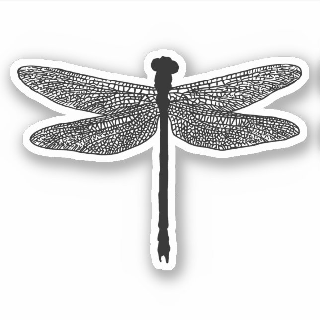 Sticker dragonfly Bug Insect nature Silhouette art (Devant)