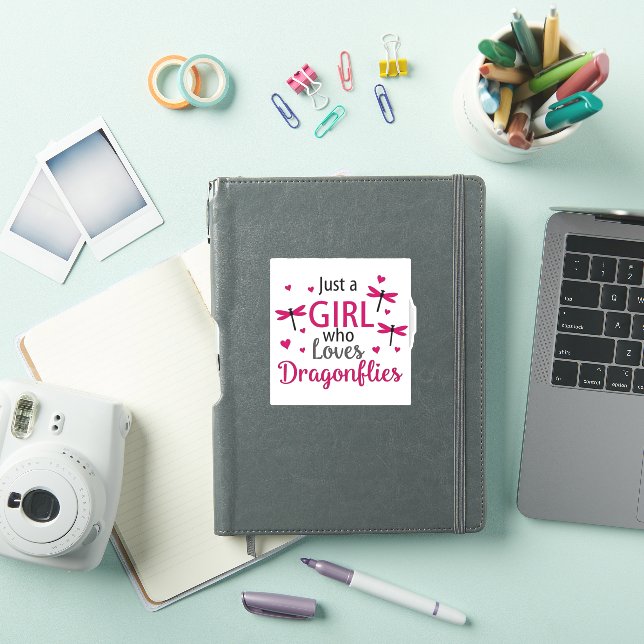 Sticker Dragonfly Just A Girl Who Loves Dragonflies T-Shir (Couverture iPad)