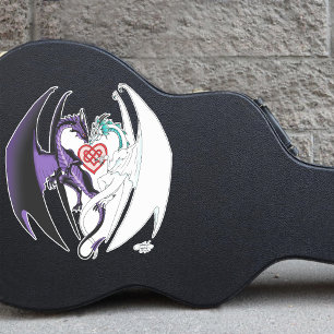 Sticker Dragons Love Heart Blue