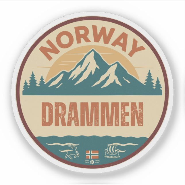 Sticker Drammen, Norvège Norvège (Devant)