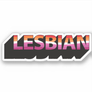 Sticker Drapeau 3D LESBIENNE
