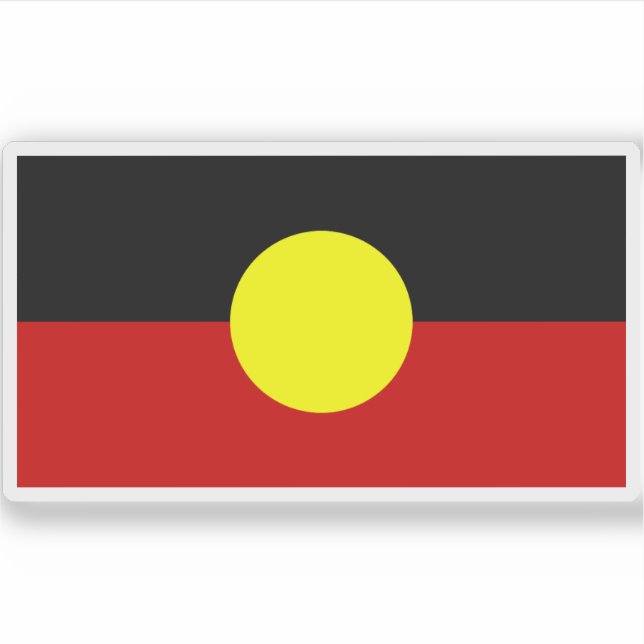 Sticker Drapeau aborigène australien (Devant)