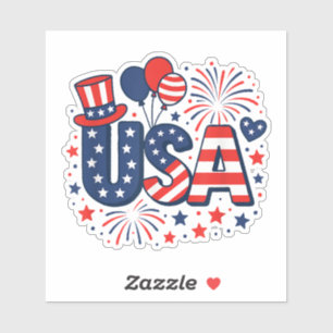 Sticker Drapeau américain 4 juillet