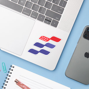 Sticker Drapeau Américain Avec Lettre E, Motifs Pour Patri