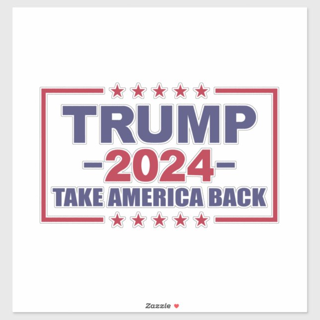 Sticker Drapeau américain des élections de Trump en 2024 (Feuille)