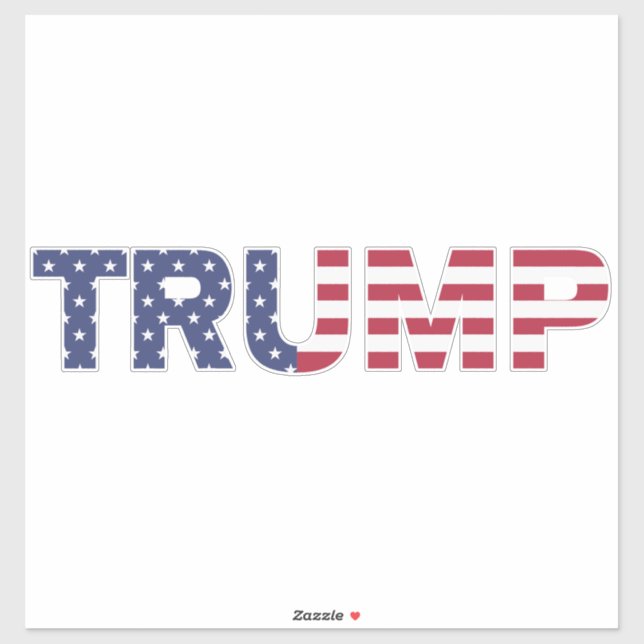 Sticker Drapeau américain des élections de Trump en 2024 (Feuille)