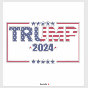 Sticker Drapeau américain des élections de Trump en 2024