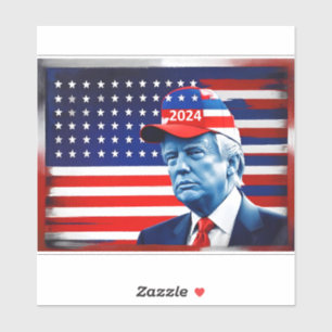 Sticker Drapeau américain Donald Trump 2024