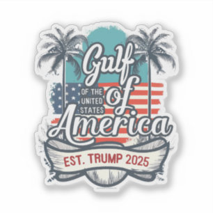 Sticker Drapeau américain du golfe des États-Unis Trump 20