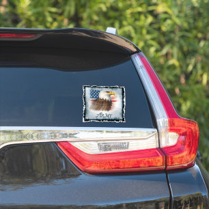 Sticker Drapeau américain et aigle de l'armée américaine