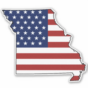 Sticker Drapeau américain Missouri