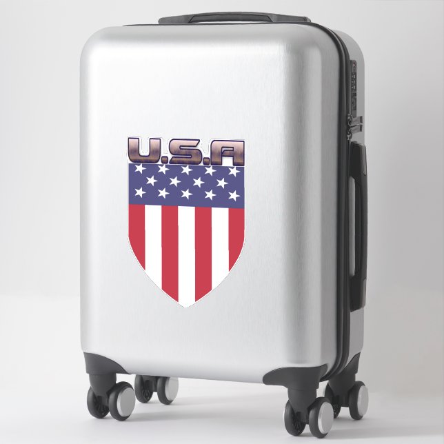 Sticker Drapeau américain patriotique USA (Sur valise)