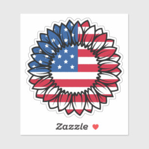 Sticker Drapeau américain Tournesol-32222