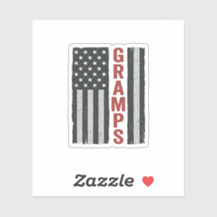 Sticker Drapeau américain vintage vectoriel patriotique de
