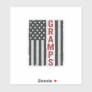 Sticker Drapeau américain vintage vectoriel patriotique Gr