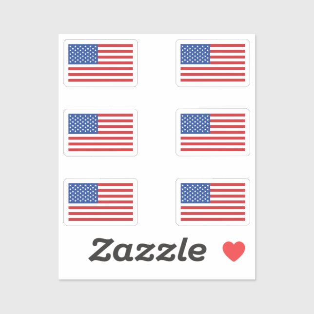 Sticker Drapeau American Flag Stiker (Feuille)