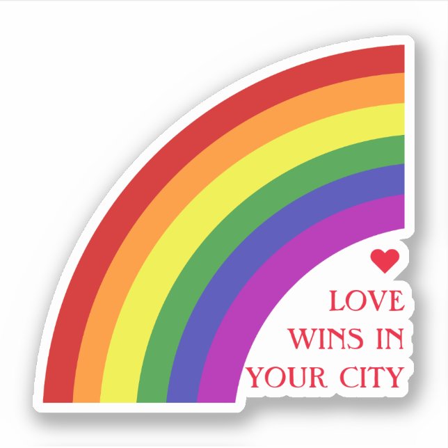 Sticker Drapeau arc-en-ciel de la fierté (Devant)