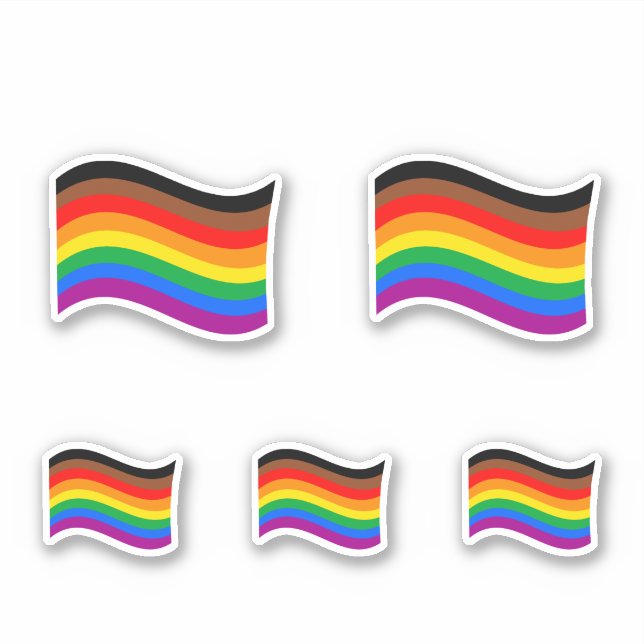 Sticker Drapeau arc-en-ciel de Philly Pride (Devant)