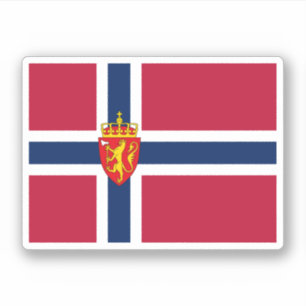 Sticker Drapeau/Armoiries de Norvège