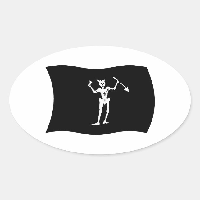 Sticker Drapeau Barbe Noire (Devant)
