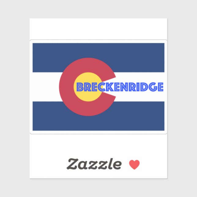 Sticker Drapeau Breckenridge Colorado (Feuille)