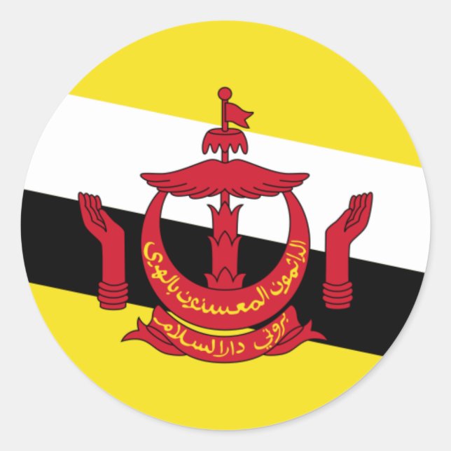 Sticker Drapeau Brunei (Devant)
