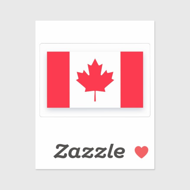 Sticker Drapeau canadien. CANADA.  (Feuille)