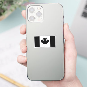 Sticker Drapeau canadien en graphisme noir
