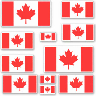 Sticker Drapeau canadien multiple