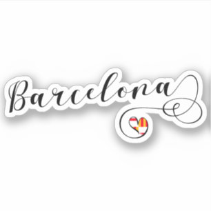 Sticker Drapeau cardiaque de Barcelone