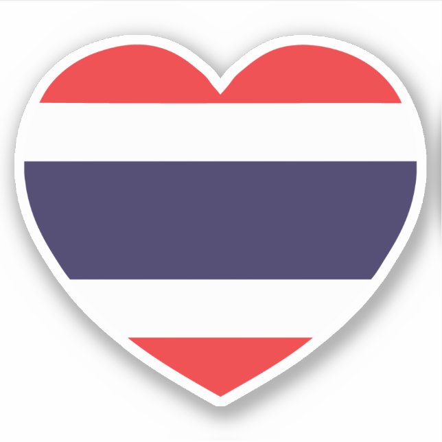 Sticker Drapeau cardiaque en Thaïlande (Devant)