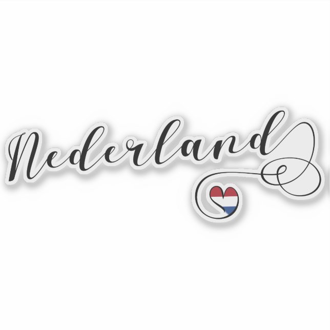 Sticker Drapeau cardiaque Pays-Bas Nederland (Devant)