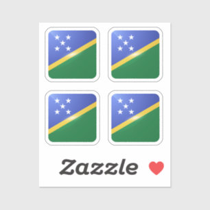 Sticker Drapeau carré des îles Salomon