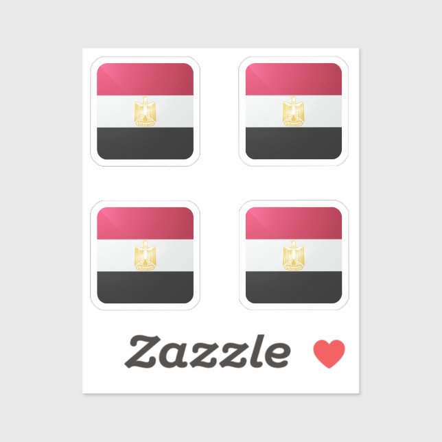 Sticker Drapeau carré égyptien (Feuille)