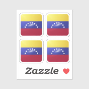 Sticker drapeau carré vénézuélien
