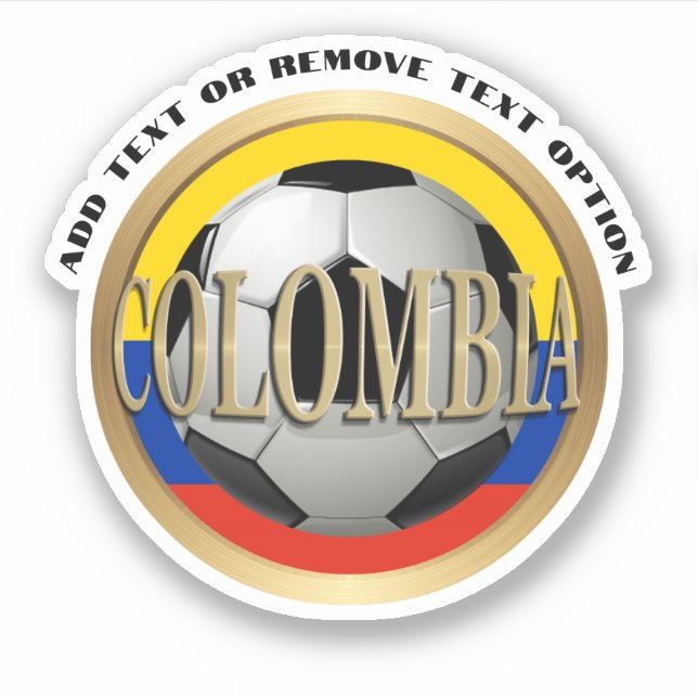 Sticker Drapeau colombien balle de football (Devant)