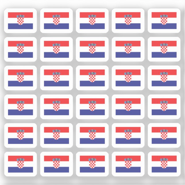 Sticker Drapeau Croatie Miniature 30pcs  (Recto)